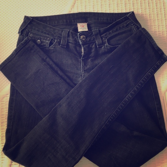 True Religion Denim - True Religion dark black skinny jeans